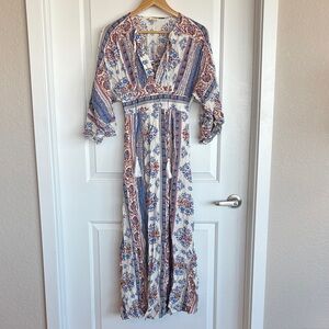 En Creme Multicolor Boho Maxi Dress | NWOT